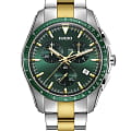 Rado Rado Hyperchrome Chronograph R32259323  R32259323 кварцевые мужские часы  зеленый циферблат, браслет нержавеющая сталь с pvd-покрытием — вид спереди