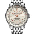 Breitling Breitling Navitimer Automatic 35 A17395F41G1A1  A17395F41G1A1 механические женские часы серебристый циферблат, браслет нержавеющая сталь — вид спереди