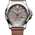 Victorinox Victorinox I.N.O.X. 241738  241738 кварцевые мужские часы серый циферблат, браслет кожаный — вид спереди