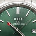 Tissot Tissot PR 100 Quartz 34mm T150.210.11.091.00 кварцевые женские часы часы крупный план зеленый циферблата