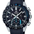 Casio Casio Edifice EFS-S550PB-1A EFS EFS-S550PB-1A кварцевые мужские часы черный циферблат, браслет полимер — вид спереди