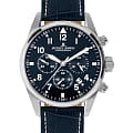 Jacques Lemans Jacques Lemans 42-2B  42-2B кварцевые мужские часы синий циферблат, браслет кожаный — вид спереди
