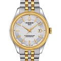 Tissot Tissot Ballade Powermatic 80 COSC T108.408.22.037.00 Ballade T1084082203700 механические мужские часы серебристый циферблат, браслет сталь c pvd покрытием — вид спереди