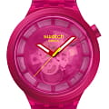 Swatch Swatch Big Bold Biosourced Lacquered SB05P102  SB05P102 кварцевые мужские часы розовый циферблат, браслет биоматериал — вид спереди