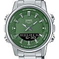 Casio Casio Collection AMW-880D-3AVDF (AMW-880D-3A)  AMW-880D-3A кварцевые мужские часы зеленый циферблат, браслет нержавеющая сталь — вид спереди