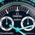 Swatch Swatch x Omega Bioceramic Moonswatch Mission on Earth: Polar Lights SO33L103 swatch x omega moonwatch швейцарские мужские часы на браслете нейлон боковой вид