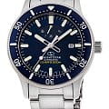 Orient Orient Star RE-AU0302L  RE-AU0302L механические мужские часы синий циферблат, браслет нержавеющая сталь — вид спереди