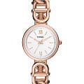 Fossil Fossil Carlie ES5273  ES5273 кварцевые женские часы белый циферблат, браслет нержавеющая сталь с ip-покрытием — вид спереди