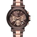 Michael Kors Michael Kors Maren MK7496  MK7496 кварцевые женские часы коричневый циферблат, браслет нержавеющая сталь с pvd-покрытием — вид спереди