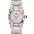 Tissot Tissot PRX 25 mm T137.010.21.111.00  T1370102111100 кварцевые женские часы  серебристый циферблат, браслет нержавеющая сталь — вид спереди