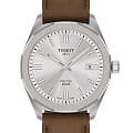 Tissot Tissot PRC 100 Solar Quartz 39mm T151.422.16.031.00 PRC 100 Solar T1514221603100 кварцевые мужские часы  белый циферблат, браслет кожаный — вид спереди