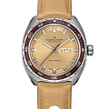 Hamilton Hamilton American Classic Pan Europ Day Date Auto H35435820  H35435820 механические мужские часы  бежевый циферблат, браслет кожаный — вид спереди