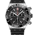 Breitling Breitling Super Chronomat B01 44 AB0136251B2S1  AB0136251B2S1 механические мужские часы синий циферблат, браслет каучук — вид спереди
